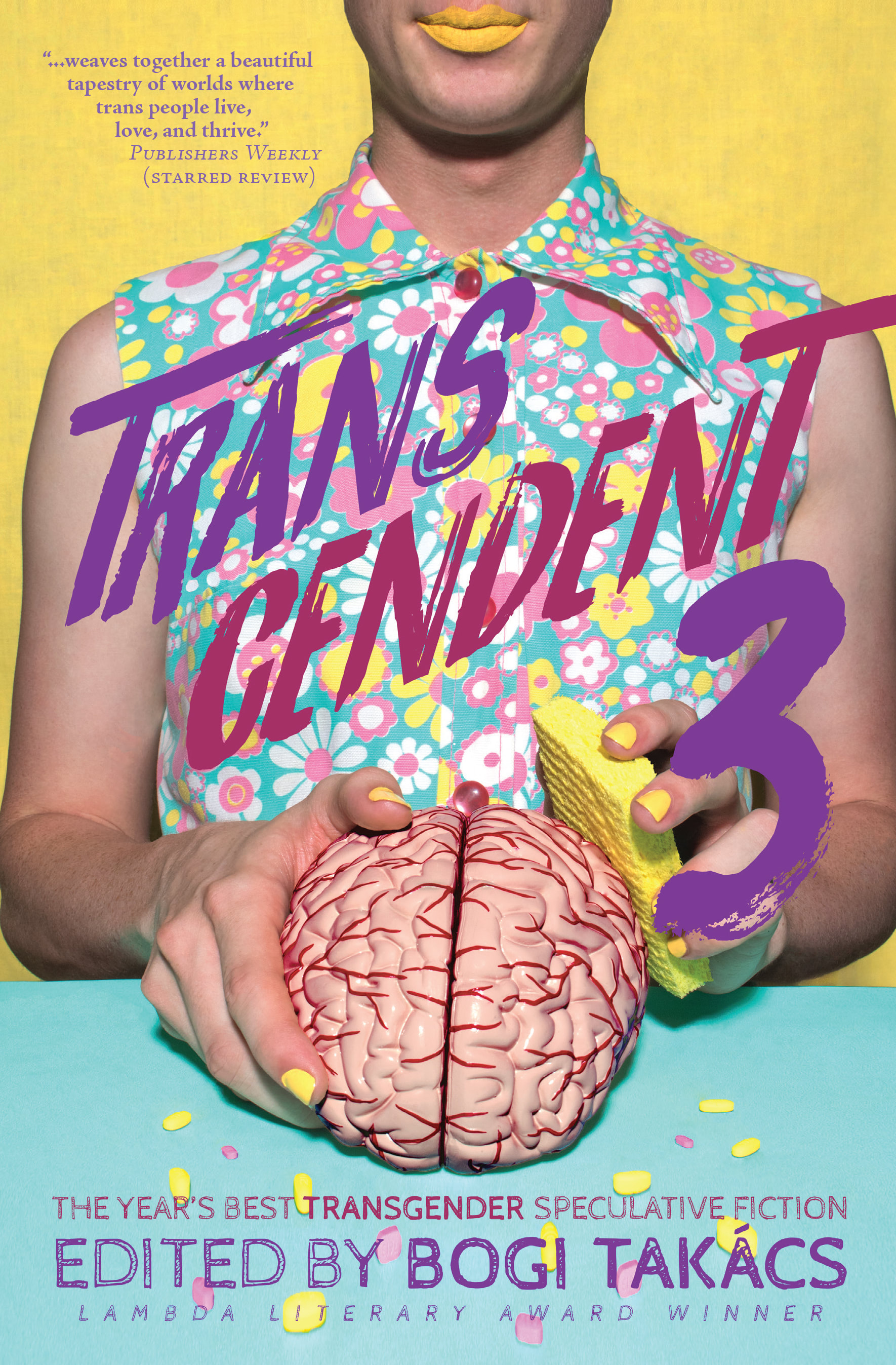 The cover of Transcendent 3, an anthology of transgender speculative fiction short stories.